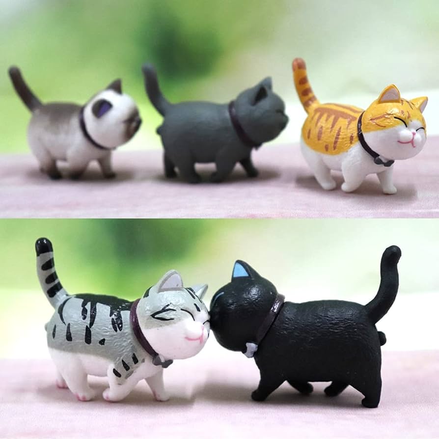 Amazon.co.jp: SYLHD 母働物フィギュア 猫 フィギュア 子猫玩具